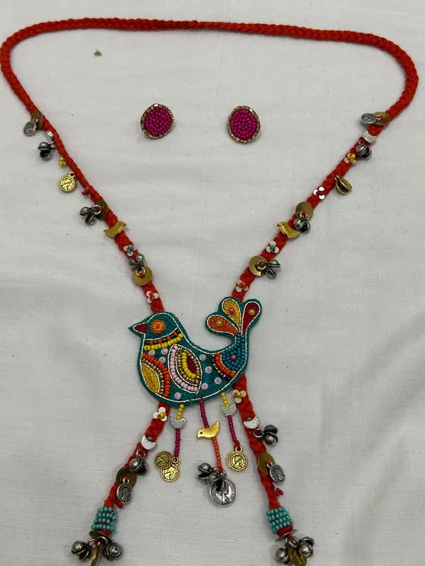 Multicolor_Cotton_Traditional_Design_Necklace_For_Women