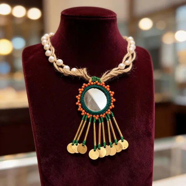 Multicolor_Cotton_Traditional_Design_Necklace_For_Women