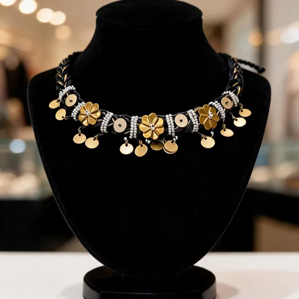 Black_Cotton_Traditional_Design_Choker_Necklace_For_Women