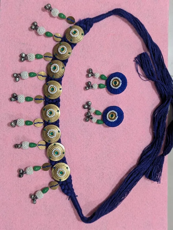 Blue_Cotton_Traditional_Design_Necklace_For_Women