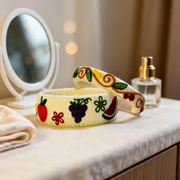 Cream_Cotton_Traditional_Design_Bangles_For_Girls