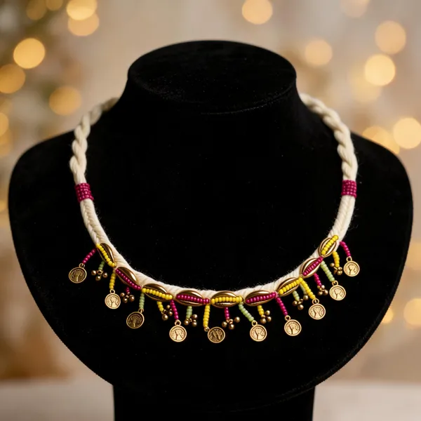 Multicolor_Cotton_Traditional_Design_Necklace_For_Women