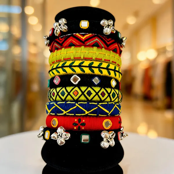 Multicolor_Cotton_Traditional_Design_Bangles_For_Women