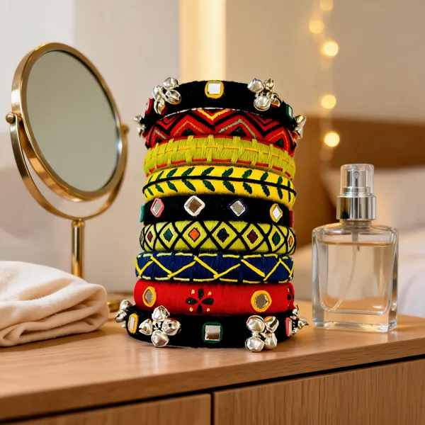 Multicolor_Cotton_Traditional_Design_Bangles_For_Women