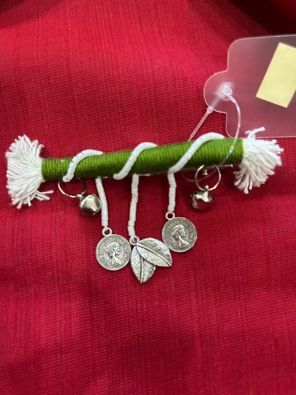 Green_Cotton_Traditional_Design_Hair_Pin_For_Women_Pack_Of_2
