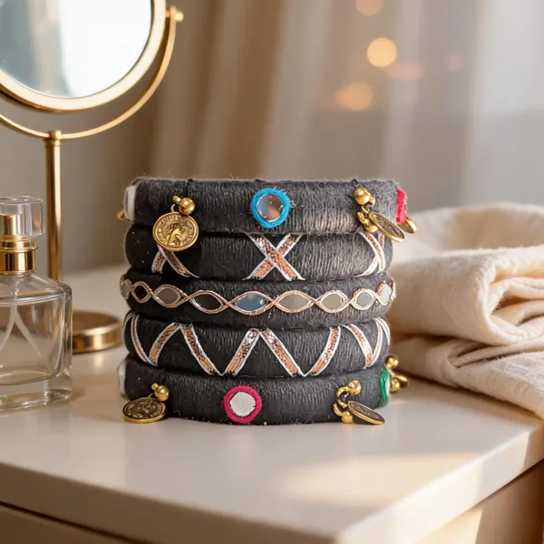 Navy_Cotton_Traditional_Design_Bangles_For_Women