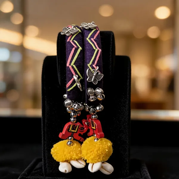 Multicolor_Cotton_Traditional_Design_Bangles_For_Women