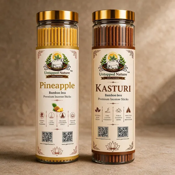 Untapped_Nature_Premium_Agarbatti_Stick_Combo_Pack_(Set_of_2)__-Pineapple_&_Kasturi_|_80_Sticks_Each_|_Long-Lasting_Natural_Aroma
