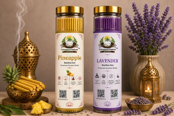 Untapped_Nature_Premium_Agarbatti_Stick_Combo_Pack_(Set_of_2)__Pineapple_Lavender-_80_Sticks_Each_|_Long-Lasting_Natural_Aroma