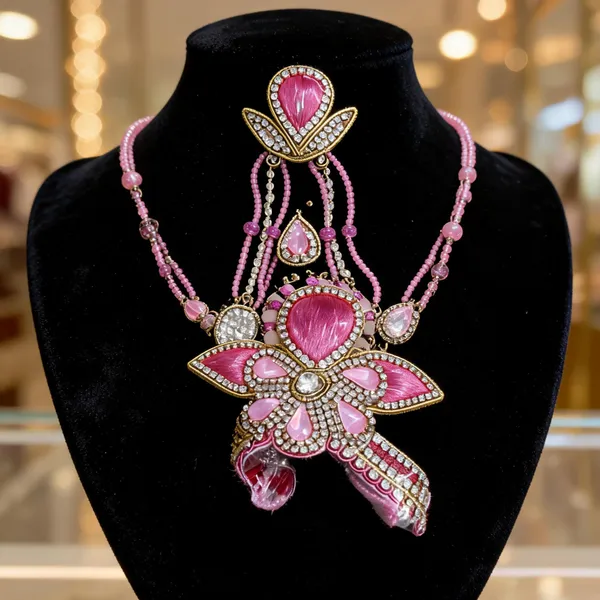 Pink_Stone_God_Mukut_And_Necklace_Combo
