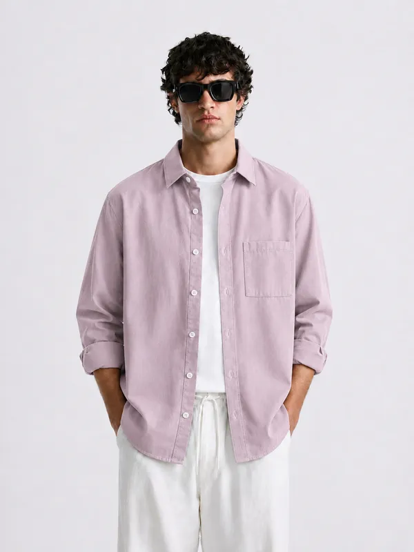 FOXEY_Men_Solid_Casual_Shirt