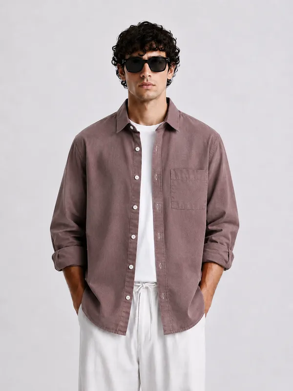 FOXEY_Men_Solid_Casual_Shirt
