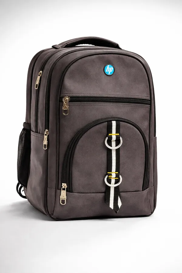 Black_Polyester_Multi-Compartment_Backpack_For_Unisex