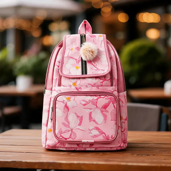 Pink_Polyester_Floral_Backpack_For_Women