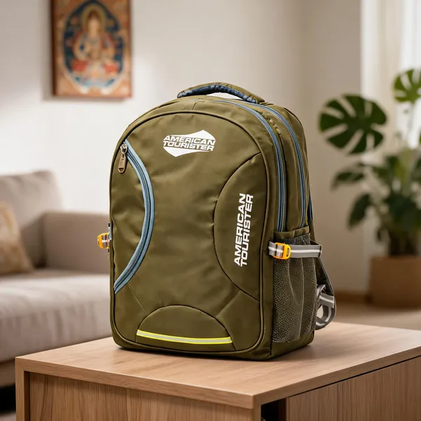 Olive_Polyester_Casual_Backpack_For_Unisex