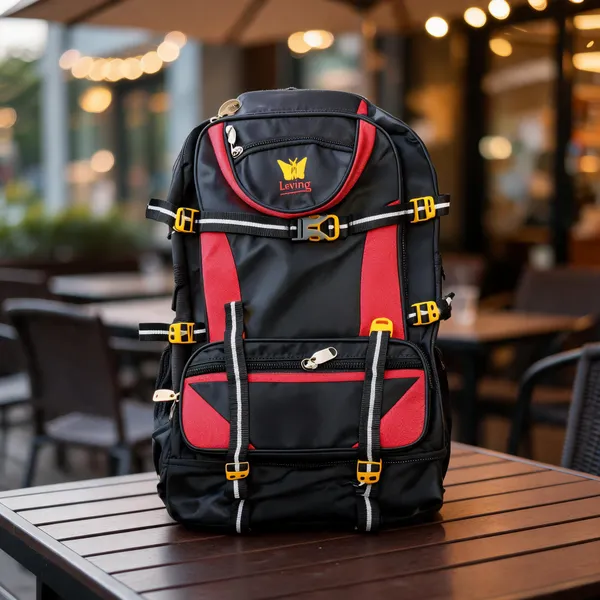 Red_Black_Polyester_Casual_Backpack_For_Unisex