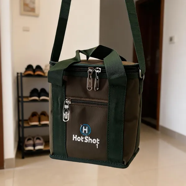 Green_Polyester_Multi_Pocket_Shoulder_Bag_For_Unisex