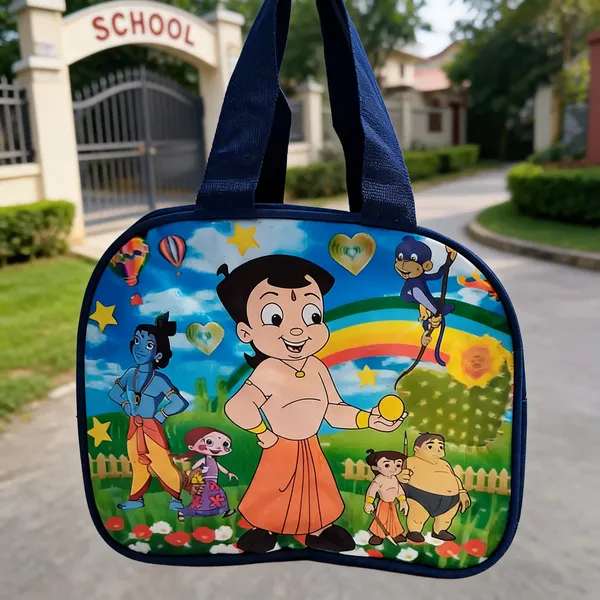 Blue_Polyester_Cartoon_Print_Carry_Bag_For_Kids