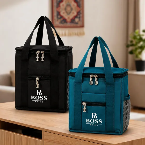 Black_And_Teal_Polyester_Lunch_Tote_Bag_For_Adults_Pack_Of_2