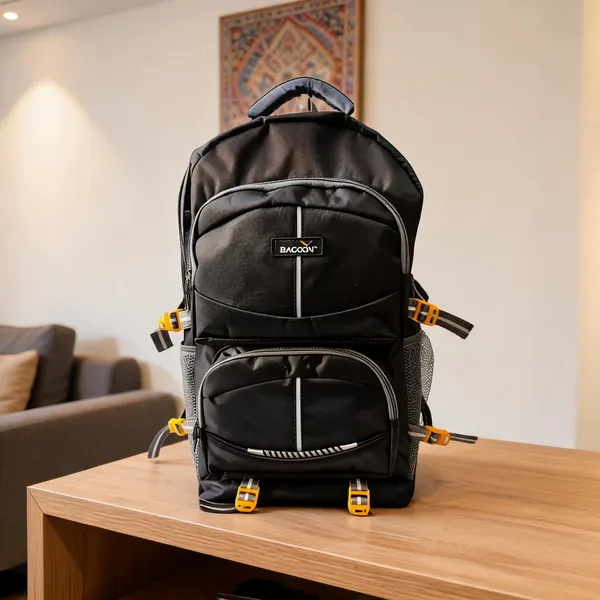 Black_Polyester_Multi-Pocket_Backpack_For_Adults