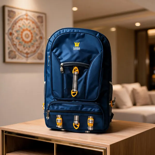 Navy_Polyester_Multi-Compartment_Backpack_For_Unisex
