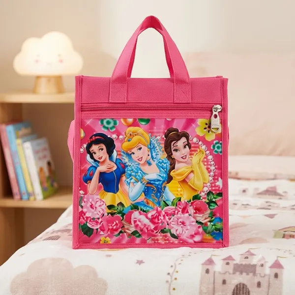 Pink_Polyester_Character_Print_Tote_Bag_For_Girls