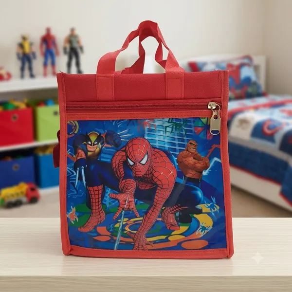 Red_Polyester_Printed_Character_Tote_Bag_For_Boys