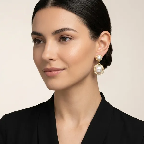 Gold_Toned_Pearl_Studded_Drop_Earrings_For_Women