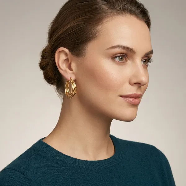 Gold_Toned_Multi_Layer_Wire_Hoop_Earrings_For_Women