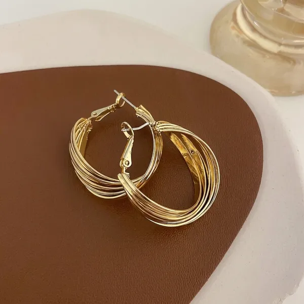 Gold_Toned_Multi_Layer_Wire_Hoop_Earrings_For_Women