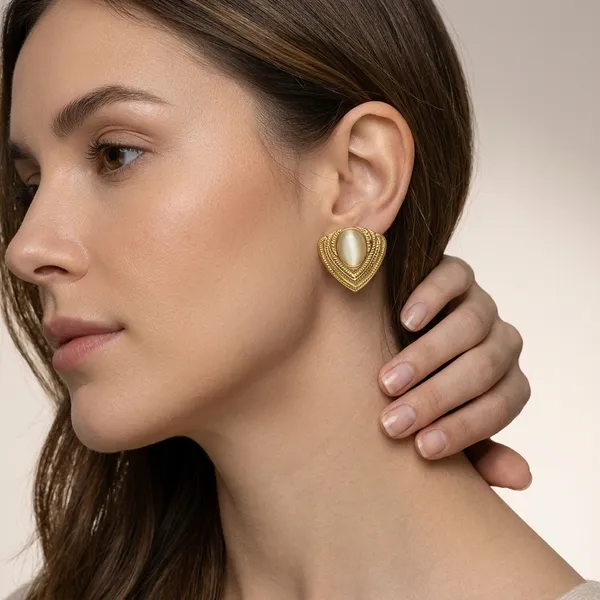 Gold_Toned_Stainless_Steel_Cat_Eye_Stone_Stud_Earrings_For_Women