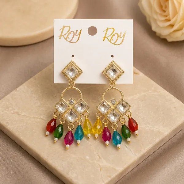 Gold_Kundan_Multicolor_Beaded_Chandbali_Earrings_For_Women
