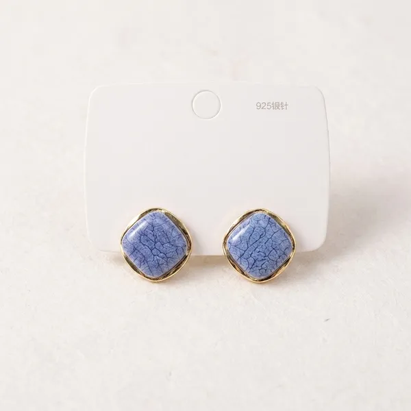 Blue_Stone_Gold_Rounded_Square_Stud_Earrings_For_Women