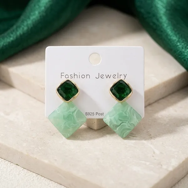 Green_Enamel_Geometric_Drop_Earrings_For_Women