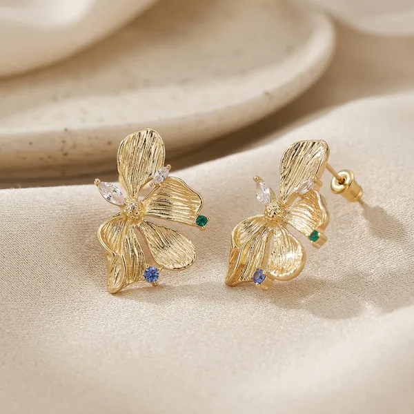 Gold_Toned_Floral_Statement_Earrings_For_Women