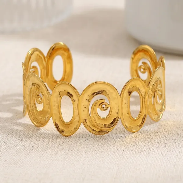 Gold_Plated_Oval_Swirl_Cuff_Bangle_For_Women
