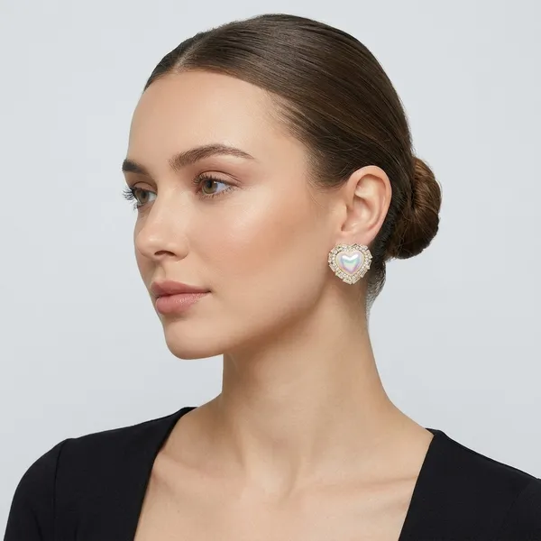 White_And_Gold_Toned_Heart_Shaped_Stud_Earrings_For_Women