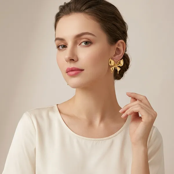 Gold_Toned_Butterfly_Stud_Earrings_For_Women