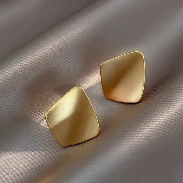 Gold_Toned_Geometric_Stud_Earrings_For_Women