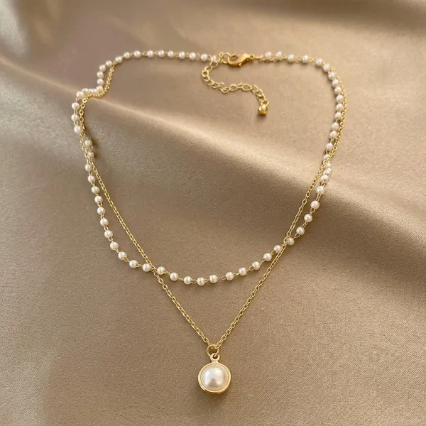 Gold_Layered_Pearl_Beaded_Chain_Necklace_For_Women