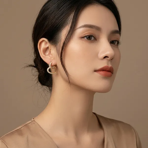 Gold_Heart_Shaped_Studded_Earrings_For_Women
