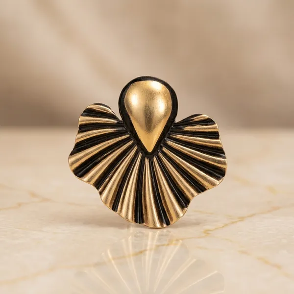 Gold_Toned_Fan_Shaped_Statement_Stud_Earrings_For_Women