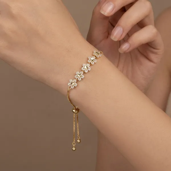 Gold_Toned_Floral_Crystal_Adjustable_Bracelet_For_Women