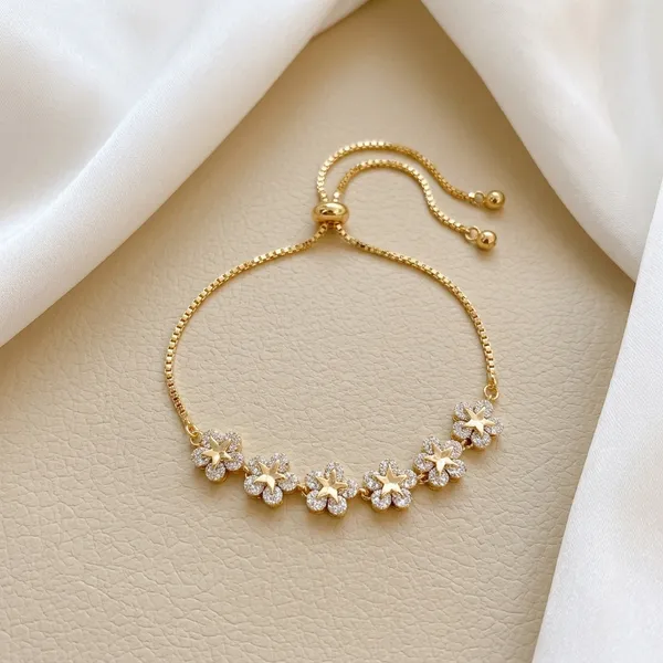 Gold_Toned_Floral_Crystal_Adjustable_Bracelet_For_Women