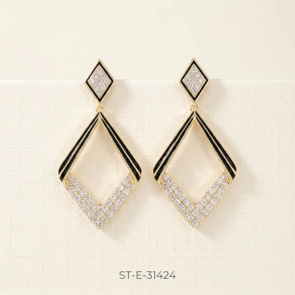 Gold_Toned_Geometric_Crystal_Studded_Drop_Earrings_For_Women