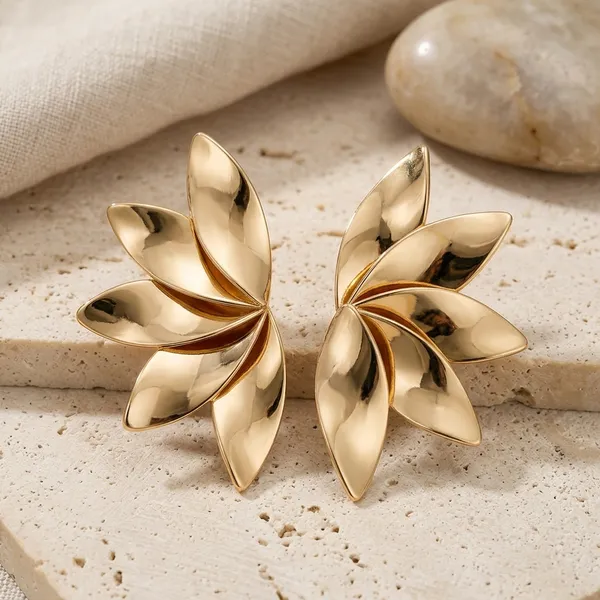 Gold_Toned_Petal_Design_Statement_Earrings_For_Women