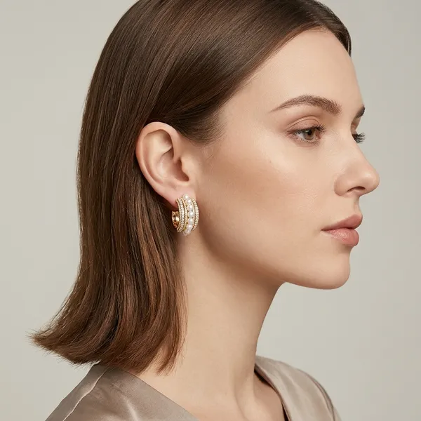 Gold_Pearl_Studded_Hoop_Earrings_For_Women