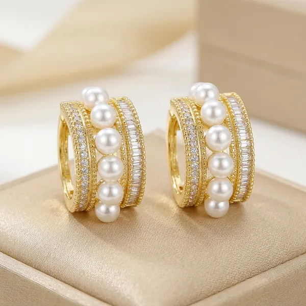 Gold_Pearl_Studded_Hoop_Earrings_For_Women