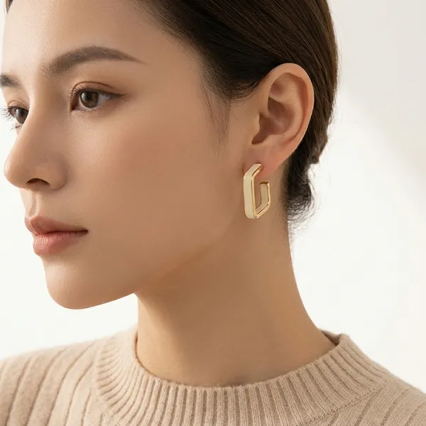 Gold_Toned_Square_Hoop_Earrings_For_Women