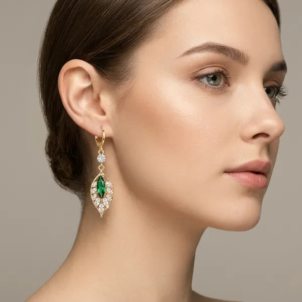 Gold_Toned_Green_Stone_Leaf_Drop_Earrings_For_Women